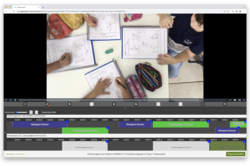 Player mit Timeline Screenshot der Lernplattform